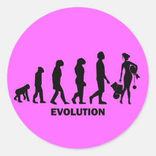 Sticker Rond Évolution du shopping