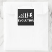 Sticker Rond Évolution du ski (Sac)