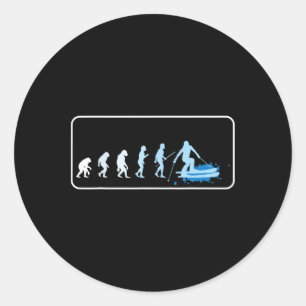 Sticker Rond Évolution Du Ski Skier Ski Apres Ski Snowboardi
