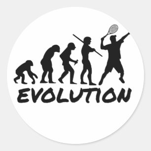 Sticker Rond Évolution du tennis