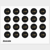 Sticker Rond Évolution Grill Master Bbq Funny Grilling Famai (Feuille)