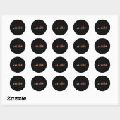 Sticker Rond Evolution Grilling Funny Barbecue Retro Grill (Feuille)