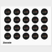 Sticker Rond Evolution Grilling Funny Barbecue Retro Grill Rbec (Feuille)