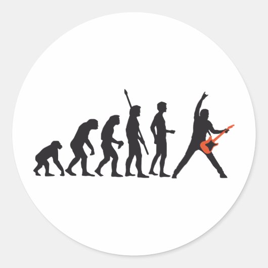 Sticker Rond evolution guitar (Devant)