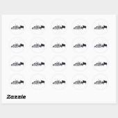 Sticker Rond evolution piano (Feuille)