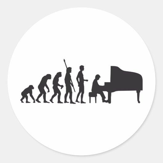 Sticker Rond evolution piano (Devant)