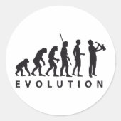 Sticker Rond evolution saxophone (Devant)