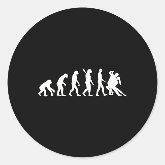 Sticker Rond Evolution Tango Dancing (Devant)