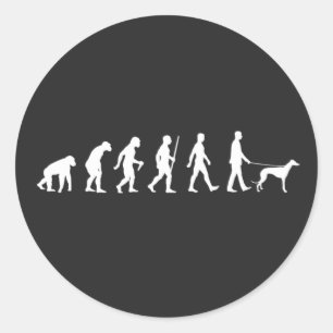 Sticker Rond Évolution vers le propriétaire Greyhound