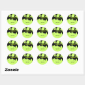 Sticker Rond ex Libris - Flowers (Feuille)