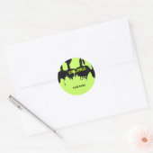 Sticker Rond ex Libris - Flowers (Enveloppe)
