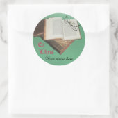 Sticker Rond Ex Libris sticker, (Sac)