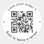 Sticker Rond Examen des affaires avec le code QR (Devant)