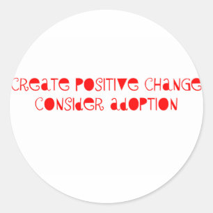Sticker Rond Examiner l'adoption