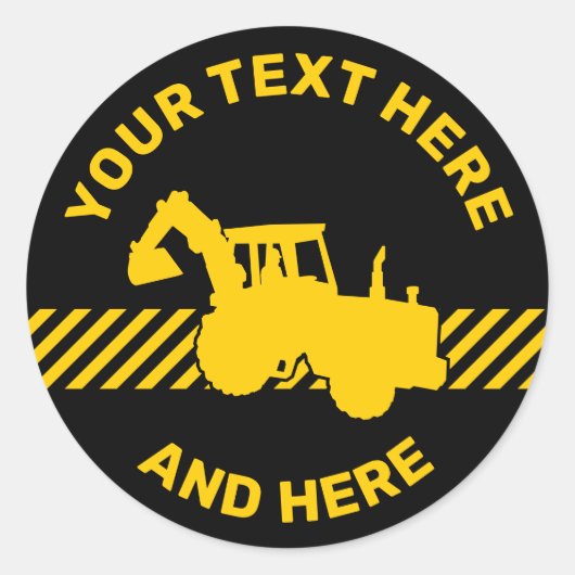 Sticker Rond Excavateur (Devant)
