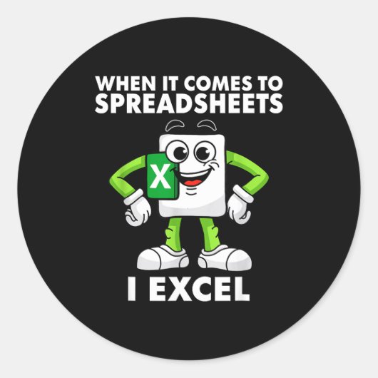 Sticker Rond Excel Coworker Birthday Employee Farewell Goodbye (Devant)