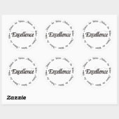 Sticker Rond Excellence - voir croire atteindre (Feuille)