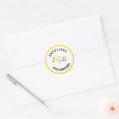 Sticker Rond Excellent Progress Music Notes Fun Reward (Enveloppe)