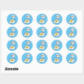 Sticker Rond Excellente sur le côté soleil (Feuille)