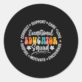 Sticker Rond Exceptional Educator Squad Appreciation Week Back  (Devant)