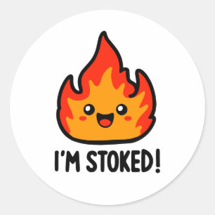 Sticker Rond Excité