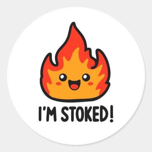 Sticker Rond Excité (Devant)