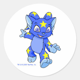 Sticker Rond Excité Starry Acara