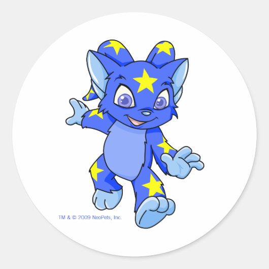 Sticker Rond Excité Starry Acara (Devant)