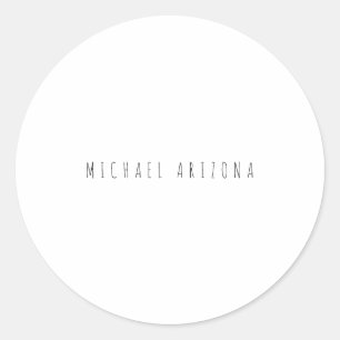 Sticker Rond Exclusif Personal Modern Ajouter Nom Minimaliste