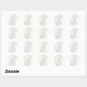 Sticker Rond Excuse/Pardon Floral (Feuille)