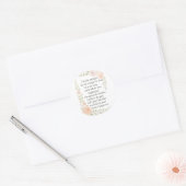 Sticker Rond Excuse/Pardon Floral (Enveloppe)
