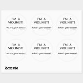 Sticker Rond Excuse violoniste (Feuille)