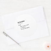 STICKER ROND EXCUSEZ-MOI (Enveloppe)