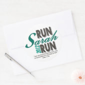 Sticker Rond Exécuter Sarah Run (Enveloppe)
