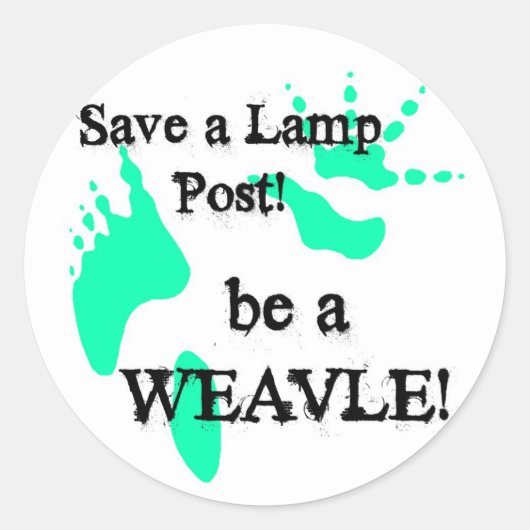 Sticker Rond ExécuterPinWeavle (Devant)