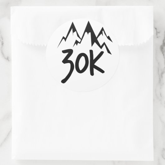 Sticker Rond Exécution 30 000 (Sac)