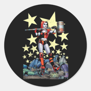 Sticker Rond Exécution d'anti-héros de bande dessinée Hammer Ti