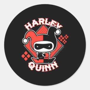 Sticker Rond Exécution de Chibi d'anti-héros de bande dessinée