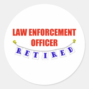 STICKER ROND EXÉCUTION DE LA LOI RETRAITÉE