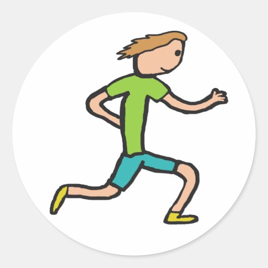 Sticker Rond Exécution et Jogging (Devant)