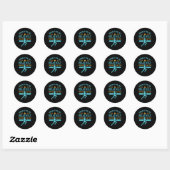 Sticker Rond Exécution - L'exécution est simple mais pas facile (Feuille)