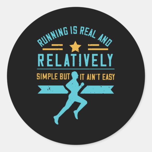 Sticker Rond Exécution - L'exécution est simple mais pas facile (Devant)