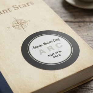 Sticker Rond Exemplaire avancé de lecture ARC noir Non destiné
