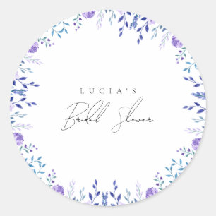 Sticker Rond Exemple de Jardin Floral Violet pour Enterrement d
