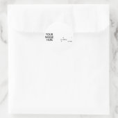 Sticker Rond Exemple suivant sur Twitter Ajouter image et texte (Sac)
