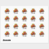 Sticker Rond Exer-sides Jeu de mots drôle sur l'exercice (Feuille)
