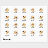 Sticker Rond Exer-slice Funny Bread Pun  (Feuille)