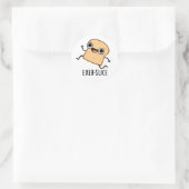 Sticker Rond Exer-slice Funny Bread Pun  (Sac)