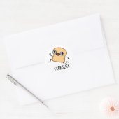 Sticker Rond Exer-slice Funny Bread Pun  (Enveloppe)