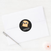 Sticker Rond Exer-slice Funny Bread Pun Dark BG (Enveloppe)
